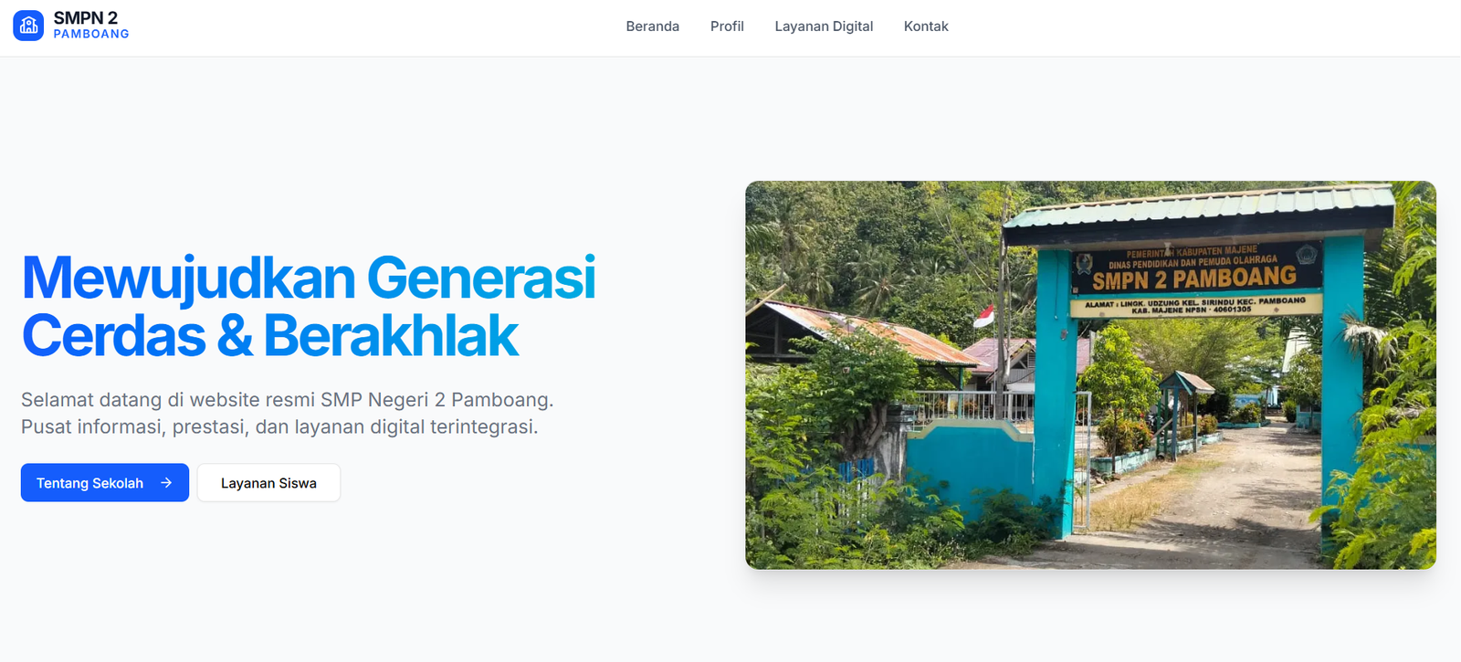 Portal Digital & Sistem Informasi KIP SMP Negeri 2 Pamboang